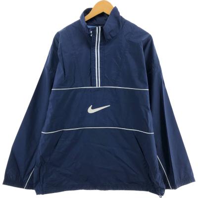 Nike ネイビー ハーフジップジャケット M 90s 銀タグ NIKE ナイキ ハーフジップ プルオーバーパーカー