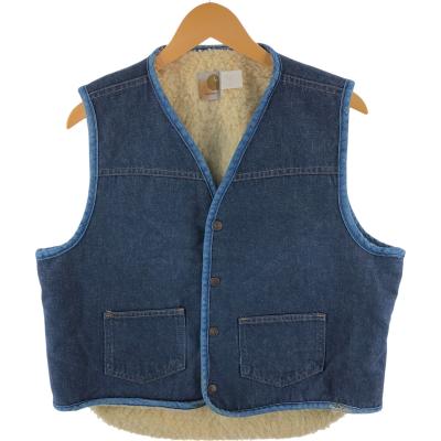 Carhartt デニムベスト ブルー 楽天市場】【8/5 24h限定10%OFFクーポン配布!】 濃紺 70s USA製