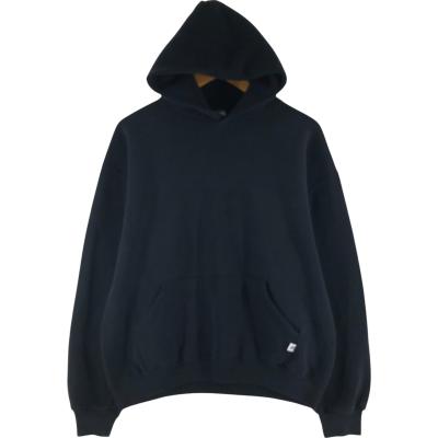 【希少】 RUSSELL ATHLETIC 無地 ブランク ジップパーカー 黒 Russell Athletic ラッセル アスレティックRussell Athletic