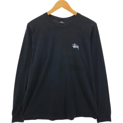 STUSSY ステューシー ロンT デカロゴ 黒 ストリート stussy ステューシー ロンT 黒タグ バックデカ