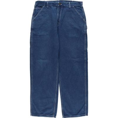 大人気❗️Carhartt ワイド USED加工 ペインターパンツ 茄子紺 W28 CarHartt(カーハート) 95年 星タグ ダブルニーペインターパンツ