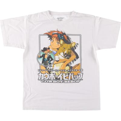 07M089◯ COWBOY BEBOP フェイ バックプリント 半袖 Tシャツ Amazon.com: Cowboy Bebop Men's Spike, Faye, Jet, Ed, EIN T