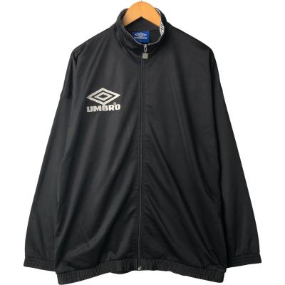 【人気】umbro トラックジャケット　刺繍ロゴ　袖ライン　XL ブラウン umbro UMBRO アンブロ 別注 ナイロン トラックジャケット