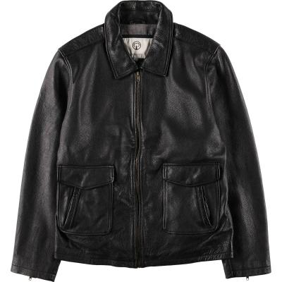 leather jacket スイングトップ 短丈 black ヴィンテージ ZIP UP Leather JKT Black – EDWIN CONCEPT SHOP