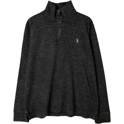 新品未使用 POLO ラルフローレン メンズ ハーフジップ ブラック S ポロ ラルフ ローレン」の黒スウェットは絶対買い！ 流行りのハーフ