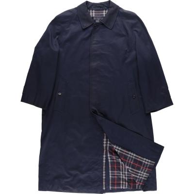 【美品】バーバリー ロンドン ステンカラーコート ノバチェック 黒 グレー日本製 BURBERRY LONDON バーバリーロンドン ウールコート ノバチェック