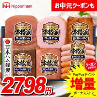 お中元 2026 ハム ギフト セット ロースハム ソーセージ ウインナー 日本ハム ニッポンハム 本格派ギフト 送料無料 食品 グルメ 食べ物 NH-349