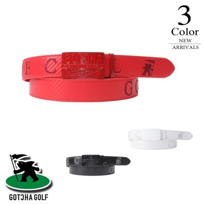 ベルト【FREE(全長129cm)】レッド　 ガッチャゴルフ 252gg8100 GOTCHA ゴルフベルト｜メンズウエア｜ゴルフ｜スポーツ おすすめ人気