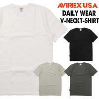 メール便発送 AVIREX アビレックス アヴィレックス デイリー 半袖 Ｔシャツ Ｖネック 無地 6143501 783-4934008 メンズ | jeans藍や