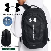 アンダーアーマー UA ハッスル 6.0 バックパック 29L 撥水 シューズ収納 リュック デイパック 黒 UNDER ARMOUR 1384672 爆買 | Jerico Yahoo!店