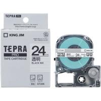 キングジム テプラPRO用テープ 24mm 透明 黒文字 ST24K  テープ 透明 ＴＲ用 キングジム ラベルプリンタ | JetPrice