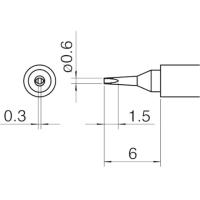 【お取り寄せ】白光 こて先／0.6D型 T30-D06 | JetPrice