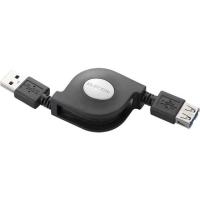 【お取り寄せ】エレコム 巻取式USB3.0延長ケーブル A-Aタイプ 0.7m ブラック | JetPrice