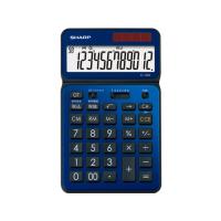 シャープ ナイスサイズタイプ電卓12桁 ディープブルー EL-VN82-AX 中型電卓 一般 実務電卓 文具 | JetPrice