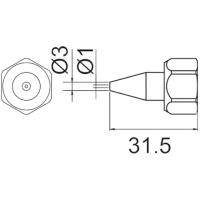 【お取り寄せ】白光 ノズル N-1 袋ナット付 801-N-1  接着剤 接着剤 補修材 潤滑 補修 溶接用品 | JetPrice