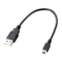 【お取り寄せ】エレコム USB2.0ケーブル A-mini-Bタイプ 0.25m U2C-GMM025BK | JetPrice