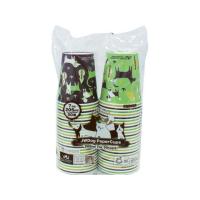 サンナップ JWドッグペーパーカップ 205ml 50個入 C2050JWD 柄付 紙コップ 使いきり食器 キッチン テーブル | JetPrice