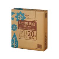 【お取り寄せ】クラフトマン レジ袋 乳白 箱入 20号(460×210×130mm) 400枚  レジ袋 乳白色 ラッピング 包装用品 | JetPrice