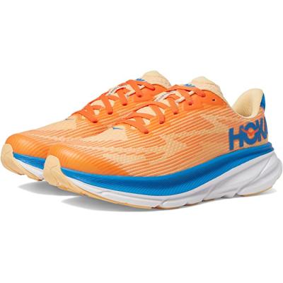 美品✨️HOKA ONEONE クリフトン9 ライトブルー／オレンジ　24 Amazon | [ホカオネオネ] 陸上/ランニング ランニングシューズ