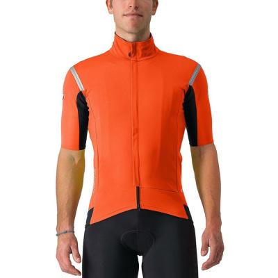Castelli サイクルジャケット オレンジ/ネイビー Castelli サイクルジャケット オレンジ/ネイビー