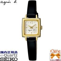 '23-11 正規新品 agnes b marcello SQUARE MINI REGULAR MODEL クオーツ 角型 カーフバンド ゴールド ブラック FCSK902 | Jewelry&Watch Bene