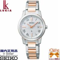 '22-2 ローマ数字 ラウンド型モデル SEIKO LUKIA　I Collection  Effortless Cool レディースソーラー電波 日付表示 チタン製 コンビ×ホワイト SSQV108 | Jewelry&Watch Bene