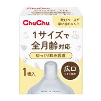 乳首 マルチフィット 広口タイプ ゆっくり飲み乳首 1コ入 日本製 チュチュ ChuChu ジェクス | ジェクス直営YAHOO店