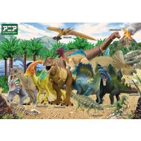 ジグソーパズル 100ピース アニアの恐竜大集合!   恐竜 BEV-100-040 | ジグソークラブ