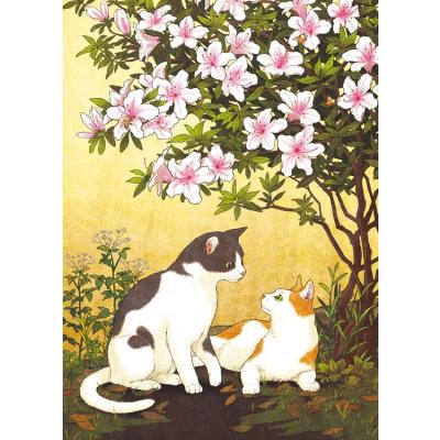 ♡猫 パズル 500ピース Springbok ジグソーパズル 猫好き ジグソーパズル 500ピース 猫とツツジ TAKI EPO-79-141s - 最安値