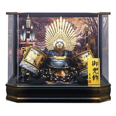 【状態良好】五月人形　兜　ガラスケース付　織田信長　こどもの日 状態良好】五月人形兜ガラスケース付織田信長こどもの日