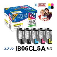 インク エプソン EPSON IB06CL5A 対応 5本セット ジット リサイクルインクカートリッジ 目印：めがね JIT-EIB065PA | プリンタインクのジットストア