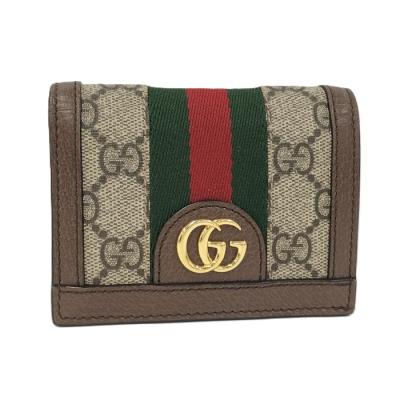 美品　グッチ　オフィディア　折財布　GGマーモント　スプリーム　レザー　茶 GUCCI - 美品 グッチ オフィディア 折財布 GGマーモント