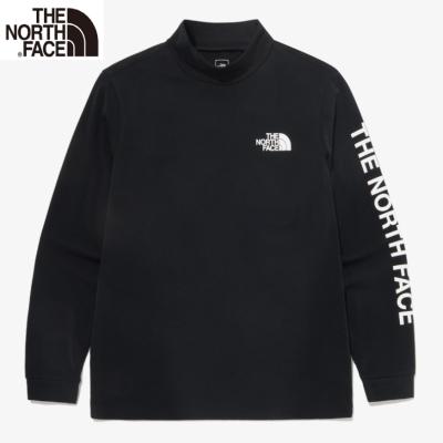 韓国限定 ノースフェイス　ロンT 黒　M ブラック 新品 正規品　ユニセックス 公式・アウトレット】ロングスリーブスクエアロゴティー（ユニ