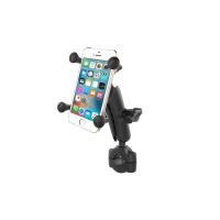 ラムマウント Xグリップ＆バーマウントベース スマートフォン用 標準アーム テザー付 RAM MOUNT RAM-B-408-75-1-UN7U | バイク用品の車楽