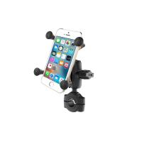 ラムマウント Xグリップ＆バーマウントベース スマートフォン用 ショートアーム テザー付 RAM MOUNT RAM-B-408-75-1-A-UN7U | バイク用品の車楽