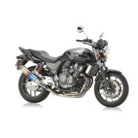 直送品 アールズギア ホンダ CB400SF/SB (18-) ワイバンクラシックR フルエキゾースト シングルタイプ チタンドラッグブルー R's Gear HONDA MH34-S1CD | バイク用品の車楽