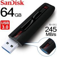 USBメモリ 64GB サンディスク Sandisk Extreme USB3.0 高速 245MB/S 純正品 海外向けパッケージ品 SDCZ80-064G