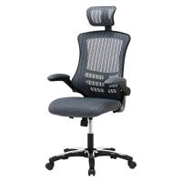 不二貿易 オフィスチェア デスクチェア メッシュ ロッキング機能 グレー マスター3 85180 | PASSIONEヤフー店
