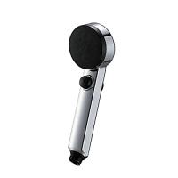 SANEI(サンエイ) ストップシャワーヘッド 節水40% アダプター付き 前面めっき 背面ブラック PS3253-80XA-CD シルバー | PASSIONEヤフー店