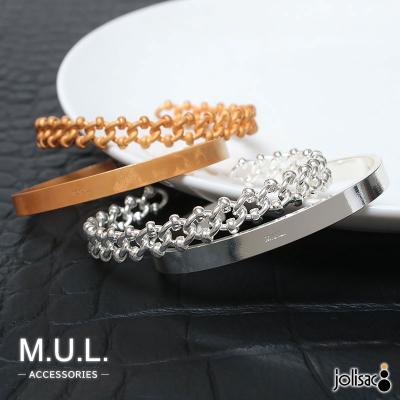 M.U.L. シルバー バングル 2点セット バングル M.U.L. エムユーエル Gチェーン2連セット MULA-058 新品 正規