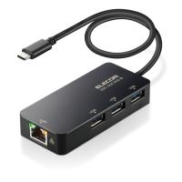 エレコム USB Type-C 1Gbps有線LANアダプター［USBハブ付き］(ブラック) EDC-GUC3H2-B 返品種別A | Joshin web