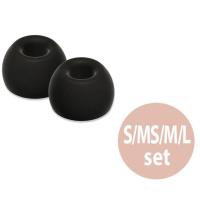 NUARL 抗菌シリコンイヤーピースセット(ブラック)(S/ MS/ M/ Lサイズ・各1ペア)《Block Ear+7》 NBE-P7-BK 返品種別A | Joshin web