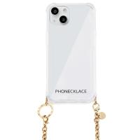 PHONECKLACE iPhone 13(6.1インチ)用 背面カバー型 チェーンショルダーストラップ付き クリアケース(ゴールド) PN21590I13GD 返品種別A | Joshin web