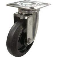 ユーエイキャスター ステンレスキャスター自在車 130径ナイロンホイルゴム車輪 プレート式ステンレスキャスター(ゴム車) SUS-NRJ-130 返品種別B | Joshin web