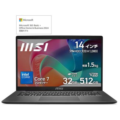 美品！Core i7・16GB・SSD・Windows11・ノートパソコン i7 ノートパソコン 16gb（MSI）（OS種類：Windows 11 Home）の