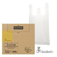 イロドリプラス 未来へのおもいやり 手さげポリ袋 LL 300枚 乳白 厚さ0.015mm +irodori+ IRDR-HDT-LL-M 返品種別B | Joshin web