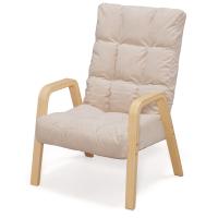 アイリスオーヤマ ウッドアームチェア Mサイズ コーデュロイ (ベージュ) IRIS イス 椅子 いす リクライニング リラックスチェア WAC-Mベ-ジユ 返品種別A | Joshin web
