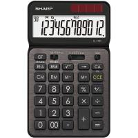 シャープ 電卓 12桁(ブラック系) SHARP カラー・デザイン電卓 抗菌・ナイスサイズタイプ EL-VN83-BX 返品種別A | Joshin web