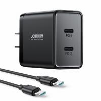 JOYROOM(ジョイルーム) 40W デュアルポート急速充電器 PD対応 Type-C×2ポート ACアダプター USB-Cケーブル付属 JR-TCF09 返品種別A | Joshin web