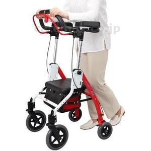 ★ レッド 折りたたみ式 歩行器 収納バッグ付き 歩行器（介護）（色：レッド系）｜介護用品｜ダイエット、健康
